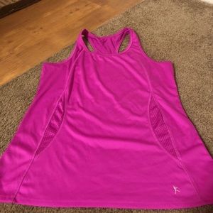 Bright pink workout tank top